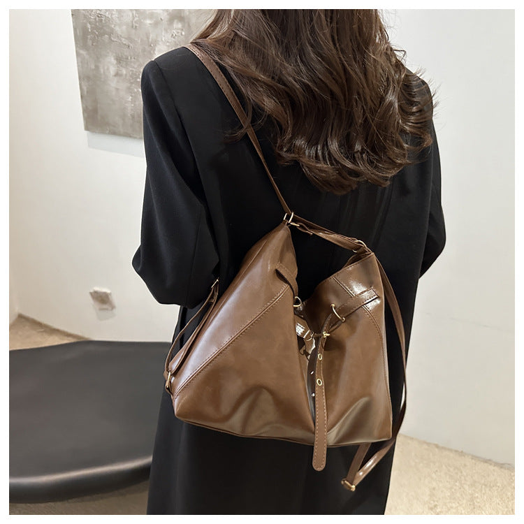 Maillard Vintage Backpack Women's Autumn and Winter 2024 New Fashionable Tote Bag Casual Large Capacity Backpack
