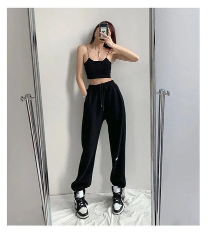 2024 Spring and Summer Thin High Waist American Letter Loose Sports Pants Women's Casual Foot Pants Sweatpants Women's Wholesale