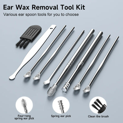 Visual WiFi Otoscope Camera 4.2mm 1080P HD Ear Picker for IOS/Android Ear Cleaning Wireless Endoscope with Ear Wax Removal Tools