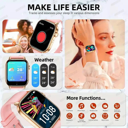 2026 New Women Fashion Sports Smart watch 2.01-inch Screen IP68K Swim GPS Positioning Bluetooth Call Health Heart Rate Bracelets
