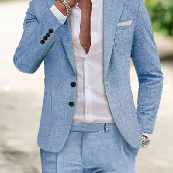 2027 New Spring And Autumn Mens Digital Printed 2 Piece Suit Set Plus Size Smart Casual Blazer Outfit For Business And Wedding