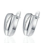 925 Sterling Silver Earrings Jewelry High Quality Retro Simple Pattern Purple White Zircon Earrings Hot Sale