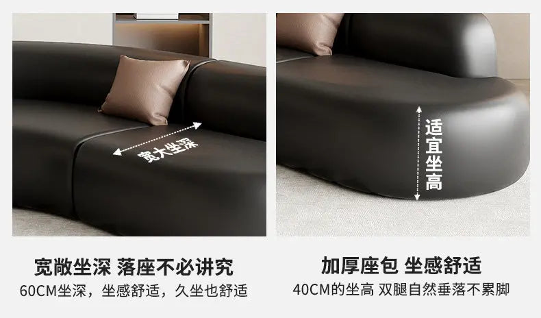 Italian Minimalist Office Sofa Modern High-end Living Room Corner L-shaped Reception Sofa Guest Area Office Furniture FYOS
