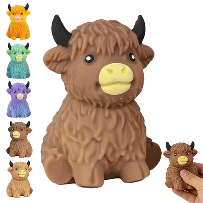 Highland Cow Sensory Toy For Slow Rising Squeeze Sensory Toys Highland Cow Stress Balls Gift Anxiety Relief Fidget Party Favor