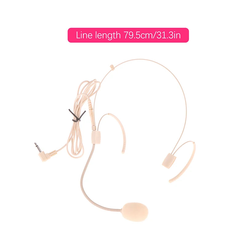 3.5MM Portable Head Mounted Earhook Wired Headset Microphone Loudspeaker Speech Teaching Conference Stage Performance SpeakerMic