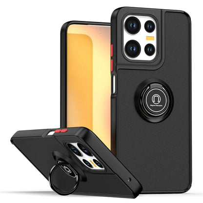 Shockproof Matte Armor Case For Motorola Moto G35 G55 G75 G85 G56 G86 5G G05 G15 Magnetic Holder Ring Stand Hard PC Back Cover