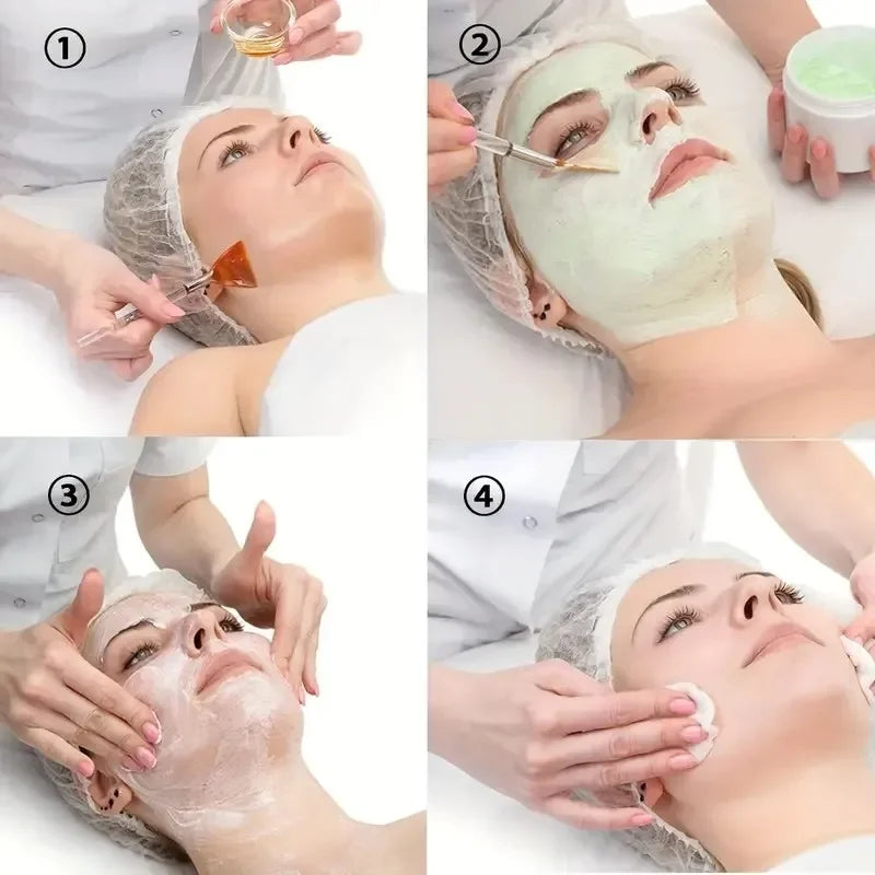 DIY Face Mask Mixing Bowl Set  Silicone Facial Applicator Brush Spatula with Measure Spoon Facial Skin Care Tool Beauty Supplies