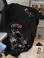 European and American men's summer wandering swordsman print comfortable and breathable round neck T-shirt outdoor street top