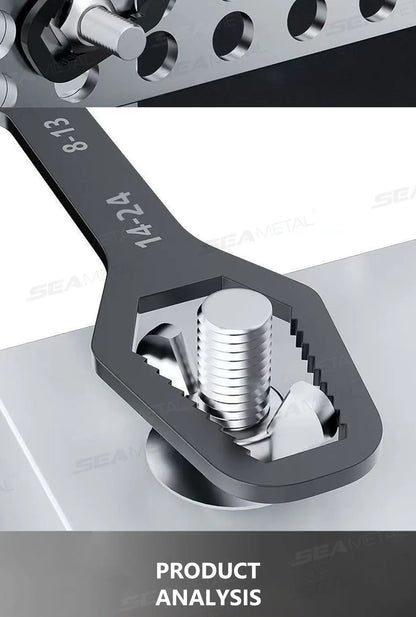 SEAMETAL 3-17mm 8-24mm Universal Torx Wrench Self-tightening Adjustable Glasses Wrench Board Double-head Torx Spanner Hand Tools