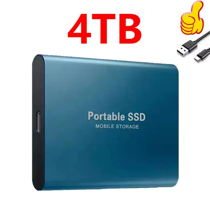 Genuine Portable SSD 1TB High Speed External Hard Drive 2TB/4TB USB 3.2 Hard Disk 16TB Mass Solid State Drive for Laptop/PC/MAC