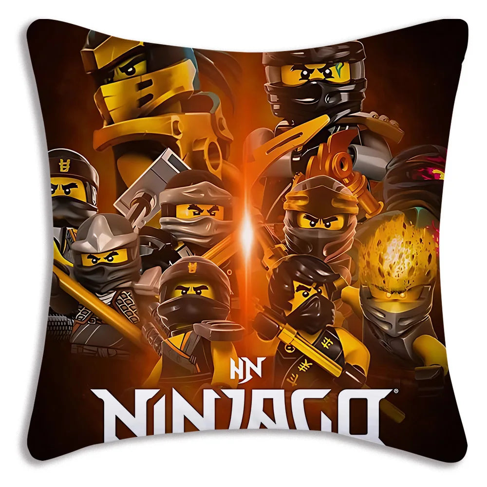 Pillow Covers Cartoon For Game Ninjagos Sofa Decorative Home Double-sided Printing Short Plush Cute Cushion Cover