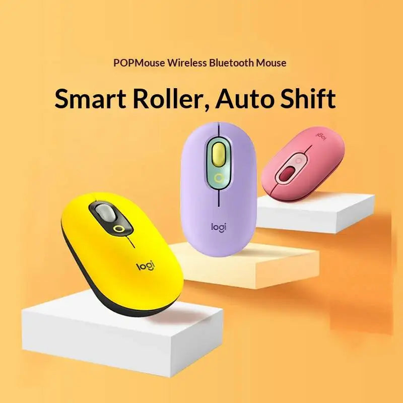 Logitech M350 POP Wireless Mouse Dual Mode Bluetooth 2.4Ghz Silent Click 18-Month Battery For PC Laptop Travel Office