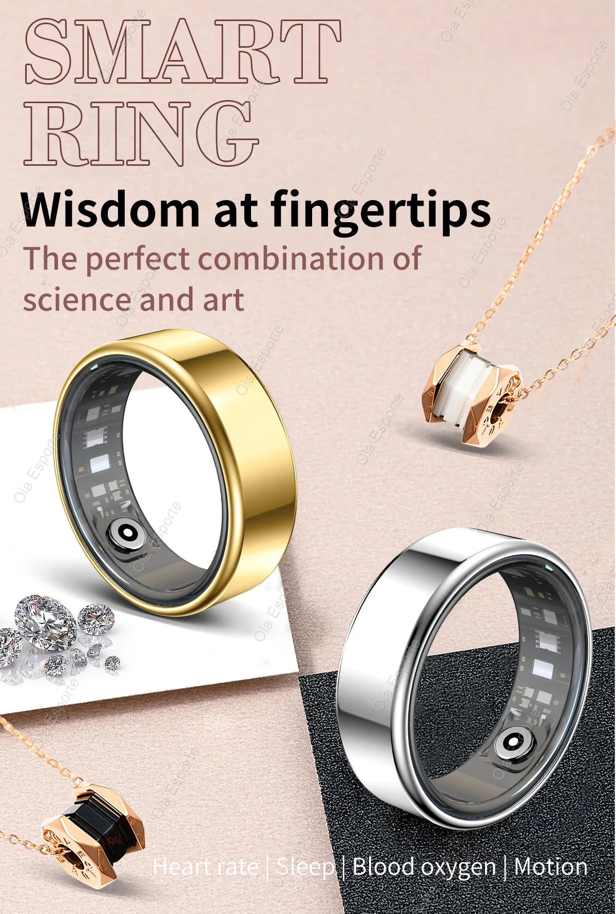2026 New Smart ring Men Women HD Touch Screen Heart Rate Oxygen Sleep Tracker IP68 Water-resistant Long Battery Android IOS