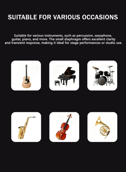 High-quality metal condenser microphone, durable and drop-resistant, suitable for live streaming, karaoke, and recording, univer