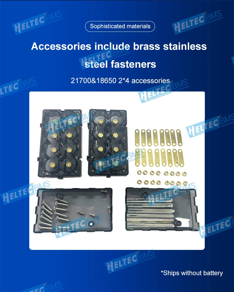 DIY Energy Storage Kit 18650 21700 Battery Holder Case Box Bracket Slot PC Plastic Material Support 6P 8P Splicable No Soldering