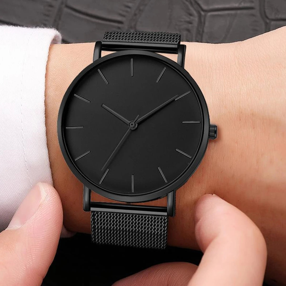 Ultra-thin Fashion Watch Women Luxury Metal Mesh Belt Ladies Quartz Wristwatches Minimalist Elegant Woman Watches reloj mujer