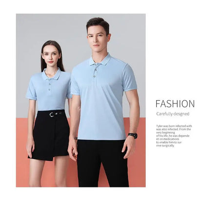 2025 Summer Causal Polo Shirt Custom Logo Printed Text Picture Brand Embroidery Personal Design Breathable Men And WomenTops