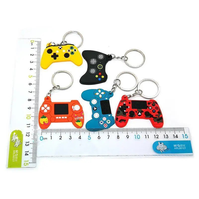 10/20PCS PVC Game Machine Keychain Keyring Cute Gamepad Joystick Key Chain Keychains Bag Car Hanging fit Men Boy Keys
