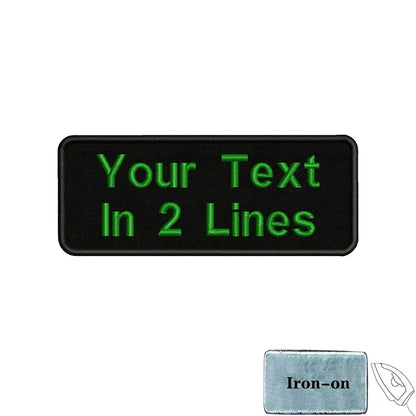 1PC 10cm X 4cm Custom Personalized Name Number Patch Stripes Badge Tags Chevrons Armband Iron On Embroidered
