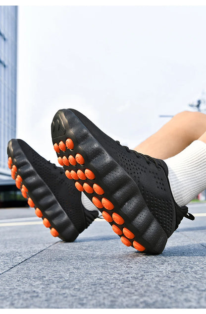 ClaWave Men Women Running Shoes Massage Particles Supercritical Cushioning Breathable Knit Sports Sneakers Non-slip Walking Shoe