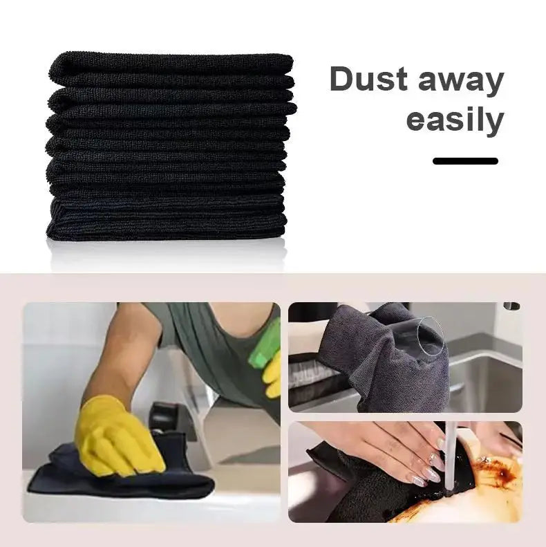 1/5/10/20pcs Kitchen Towel, Ultra-fine Fiber Light Gray Cleaning Cloth Set, Absorbent, Soft and Stain-removing Cloth Wholesale