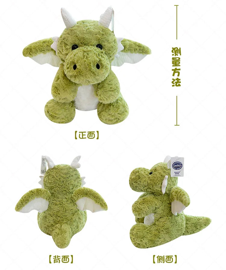 22-60CM Cute Pterodactyl Flying Dragon Doll Dinosaur with Wings Plush Toy Bed Pillow Sleeping Companion Soothing Gift for Kid
