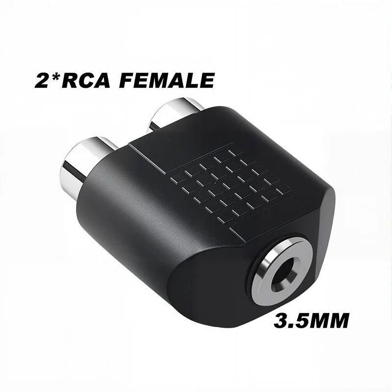 5pcs 6.35/6.5mm Male to 3.5mm Audio Stereo Mono Jack Female To Male Audio Jack Connector Adapter Converter Speaker