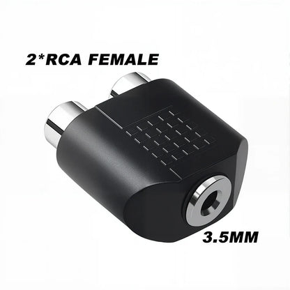 5pcs 6.35/6.5mm Male to 3.5mm Audio Stereo Mono Jack Female To Male Audio Jack Connector Adapter Converter Speaker