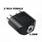 5pcs 6.35/6.5mm Male to 3.5mm Audio Stereo Mono Jack Female To Male Audio Jack Connector Adapter Converter Speaker
