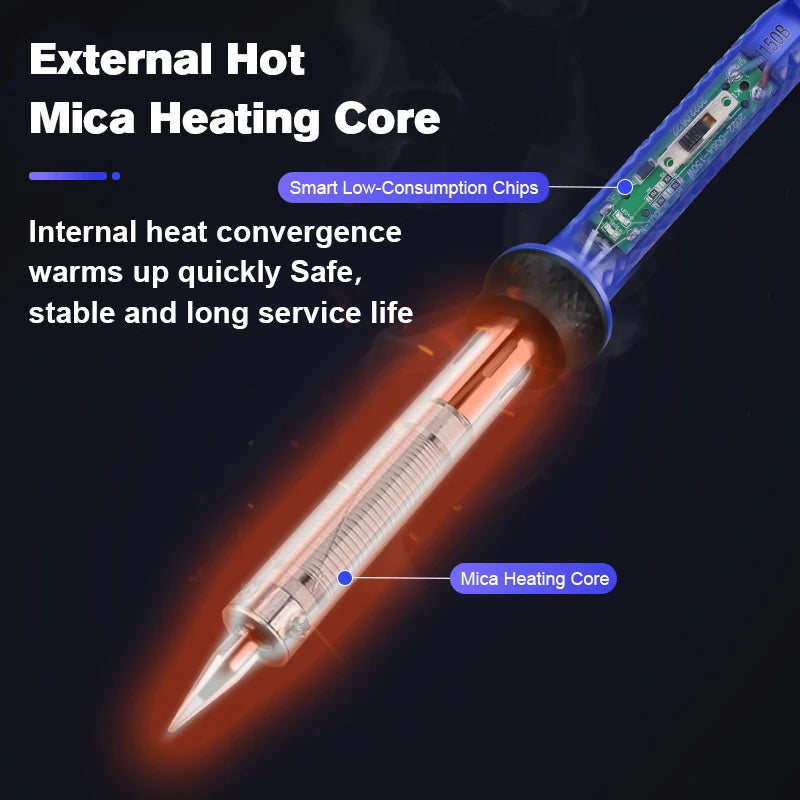 Intelligent High-Power Electric Soldering Iron 80W/300W Fast Heating  Alloy Solder Electric Soldering Iron