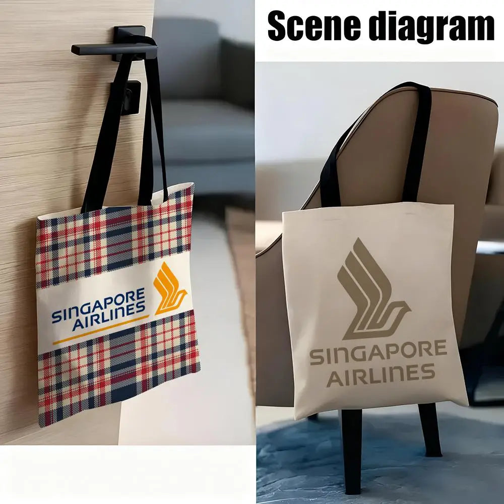 Singapore Airlines Storage Bags Handbag Women Casual Underarm Top Handle Bag Lady Shopping Travel Bags