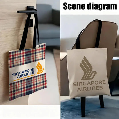 Singapore Airlines Storage Bags Handbag Women Casual Underarm Top Handle Bag Lady Shopping Travel Bags
