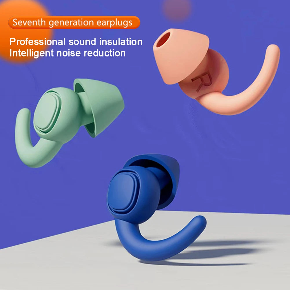 Soft Silicone Sleeping Ear Plugs Sound Insulation Ear Protection Earplugs Anti-Noise Plugs for Travel Silicone Noise Reduction