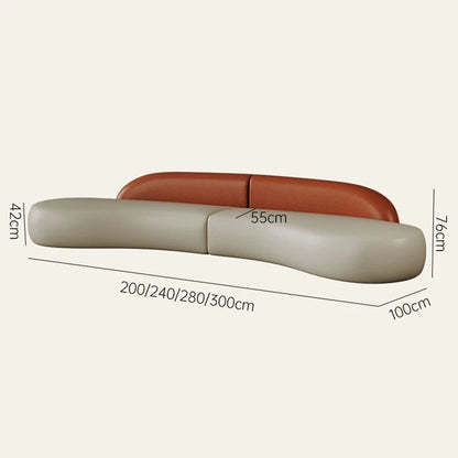 Italian Luxury Curved Sofa Modern Simple Hotel Homestay Lounge Office Sofa Designer Office Furniture أثاث مكتبات FYOS