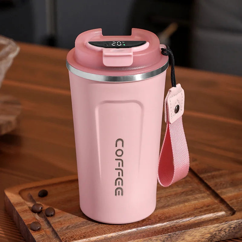 510ML Intelligent LED Temperature Display Stainless Steel Coffee Cup Temperature Measure Insulation Outdoor Car Portable Cup