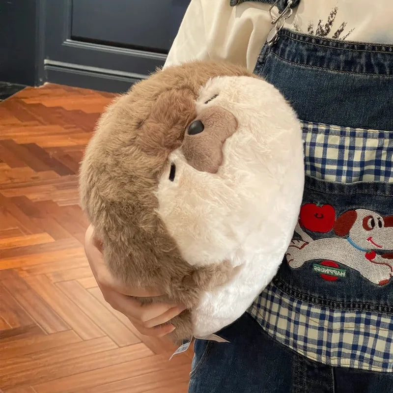 40CM Cute Seal Plush Pillow Lifelike Simulation Stuffed Sea Otter Soft Doll Animal Toy Kawaii Cartoon Blue Brown Otter Kid Gift
