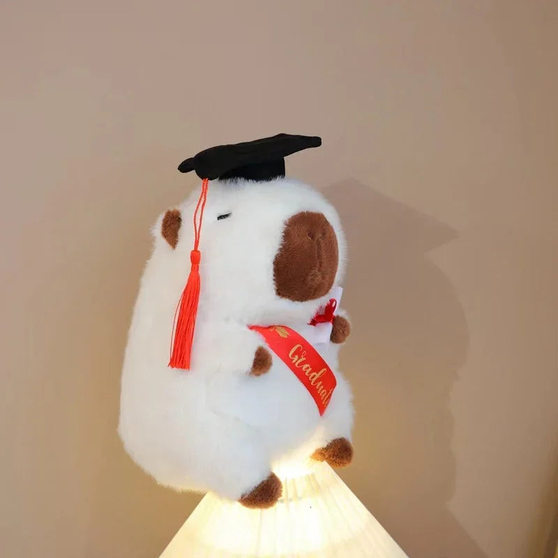 Graduate Plush Dolls Doctor Capybara Owl Bear Plush Toy Cute Stuffed Animal Toy Doll Soft Cartoon Pillow Graduation Gift