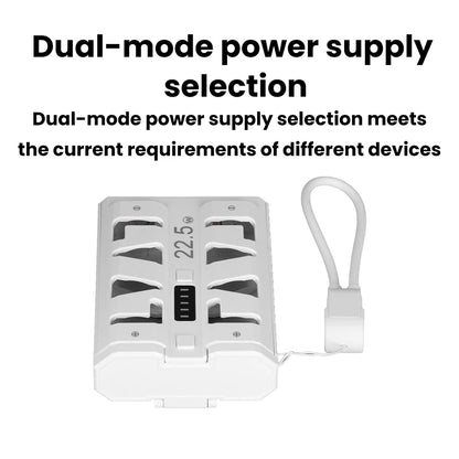 2x 21700 Power Bank Box DIY Kit 22.5W Fast Charging Dual Mode Battery Case One-Click Battery Swap Phone Charging Not Batteries