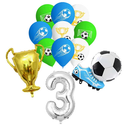 Blue Football Birthday Party Decoration Soccer Birthday Party Plate Cup Napkins Cotillon Birthday Soccer Star Happy Birthday Set
