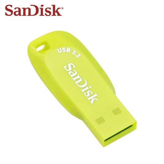 Pamięć flash USB 3.2 Sandisk CZ410 32GB 64GB 128GB szybki pendrive żółty Memory Stick oryginalny pendrive Mini U Disk