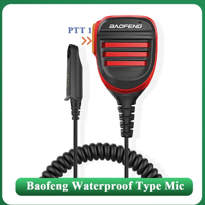 Baofeng Microphone UV-68 Pro Max V2 Walkie Talkie Waterproof PTT Speaker Mic for UV-9R Pro UV S22 UV-98 BF 9700 GT 3WP Ham Radio
