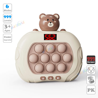 Electronic Pop Light Up Game Handle Toys for Children Adults Fidget Anti Stress Relief Toys Chases Light Game Console Xmas Gifts