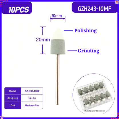 Dental Lab 2-in-1 Grinding Polishing Hand Tool for Pre-Sintered Zirconia Green State Zirconia Restoration Finishing Rotary Tool