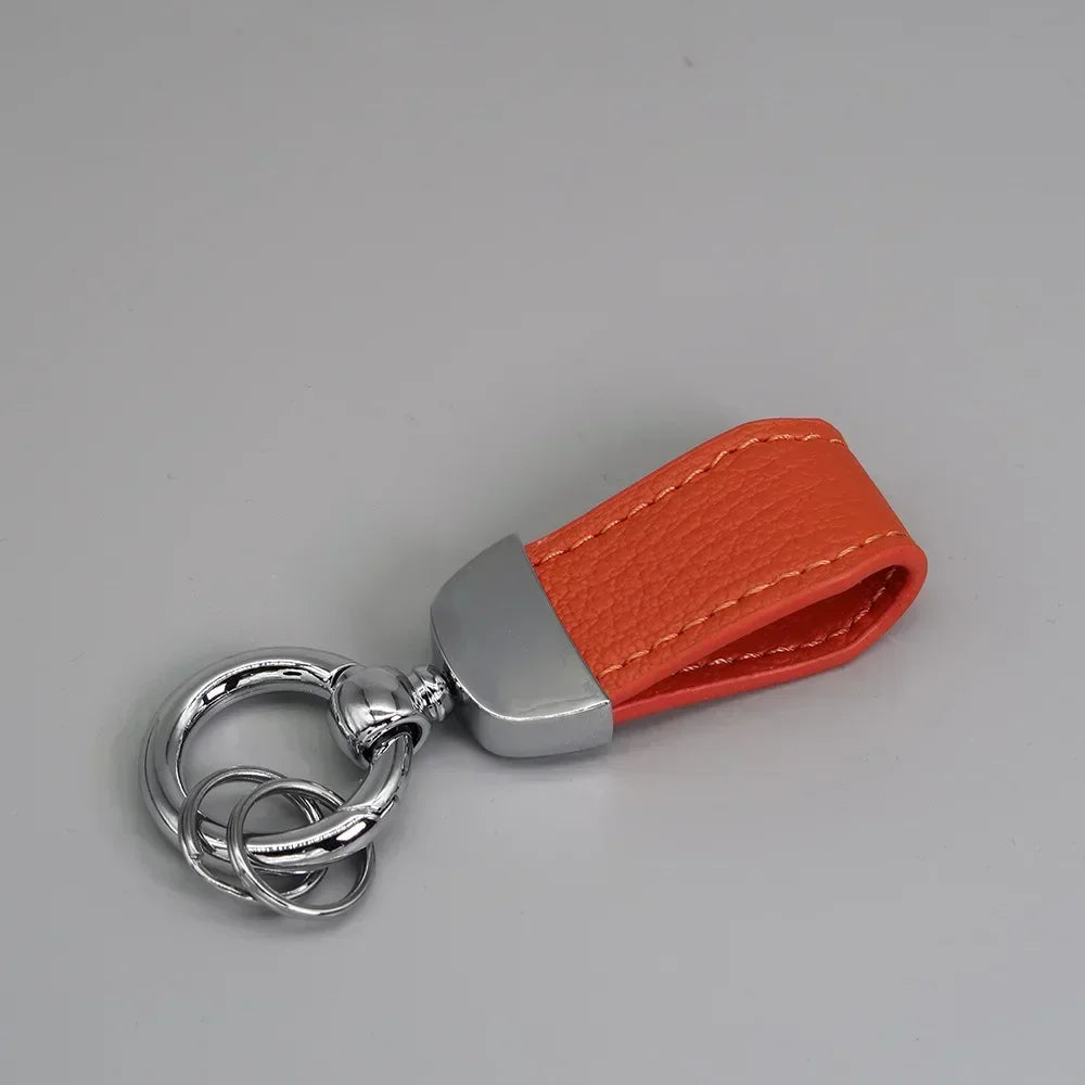 Short Lovely Leather Keychain Vintage Personalized Keyring Custom Logo Name Car Key Holder Chain Laser Engrave Women Charm Gift