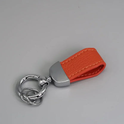 Short Lovely Leather Keychain Vintage Personalized Keyring Custom Logo Name Car Key Holder Chain Laser Engrave Women Charm Gift