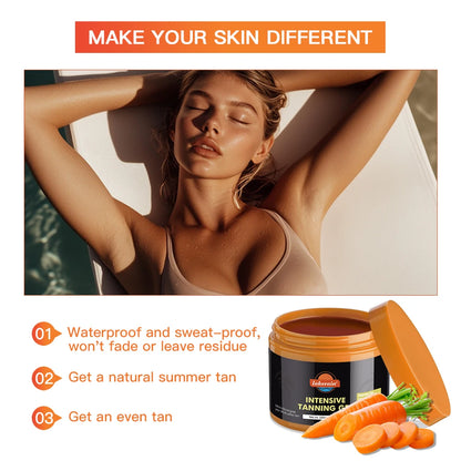 Lakerain Intensive Tanning Gel Body Cream Bronze Tanning Lotion Carroten Effective Sun Aid Take In Sunlight Moisturizing Cream