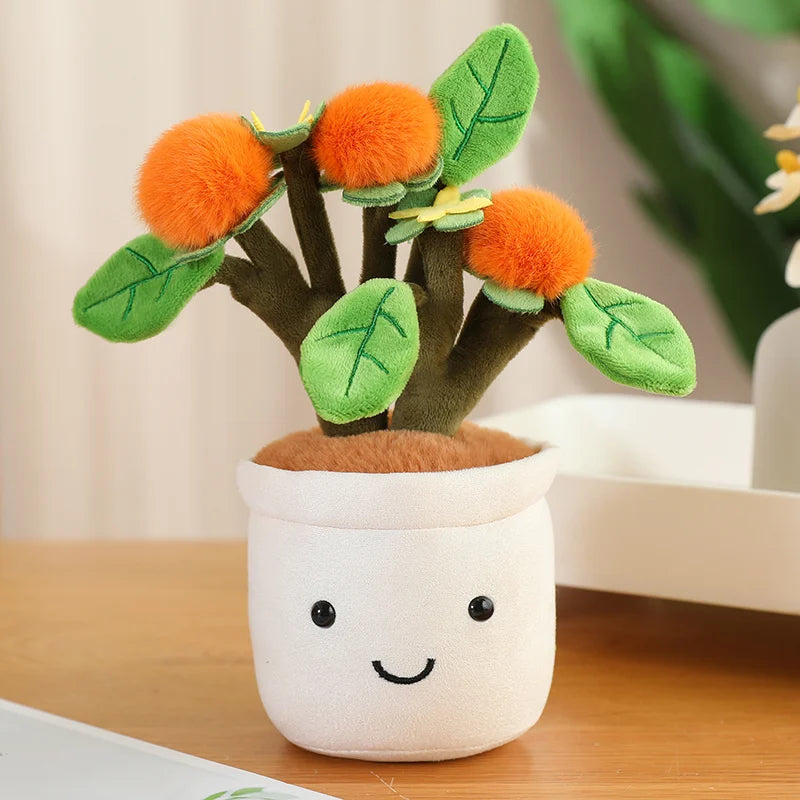 Green Plant Potted Plants Lily Flowers Strawberries Lotus Flowers Persimmons Morning Glory Ornament Soft Birthday Gifts Decor