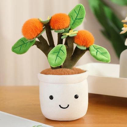 Green Plant Potted Plants Lily Flowers Strawberries Lotus Flowers Persimmons Morning Glory Ornament Soft Birthday Gifts Decor