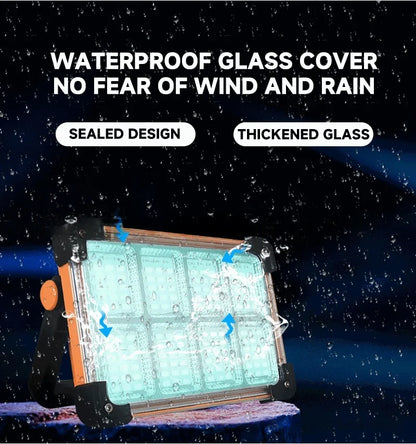 Solar outdoor lamp household waterproof glare large-capacity portable lamp high-power rechargeable magnetic emergency lamp