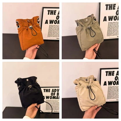 1× Nylon Crossbody Bag Soft Mini Phone Wallet Multifunctional Canvas Square Shoulder Bag Messenger Bag for Outdoor Hiking Travel
